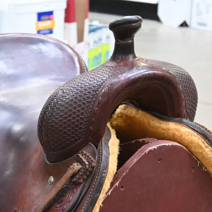17.5" USED CAPO CUSTOM COW HORSE SADDLE