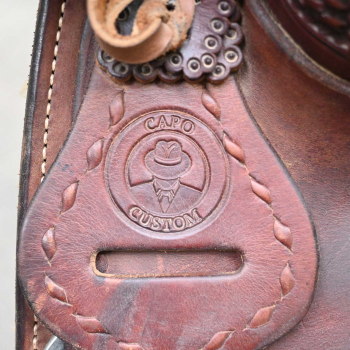17.5" USED CAPO CUSTOM COW HORSE SADDLE