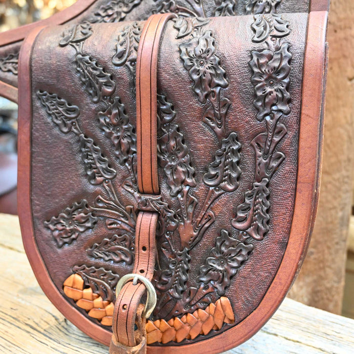 Vintage fully tooled Saddle Bags nice heavy made Collectibles Teskey's
