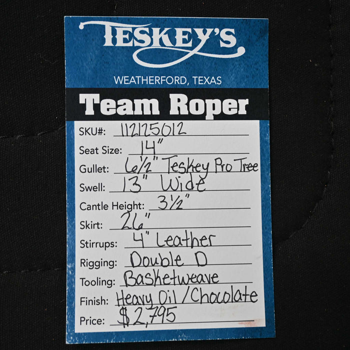 14" PATRICK SMITH TEAM ROPING SADDLE