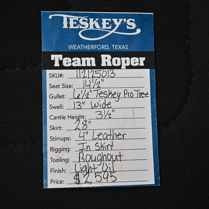 14.5" TESKEY'S TEAM ROPING SADDLE