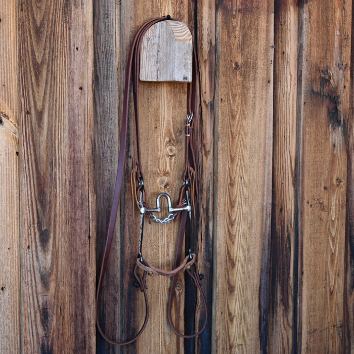Iron Stob Correction Bridle Rig w/Split Ear Headstall Tack - Rigs Iron Stob