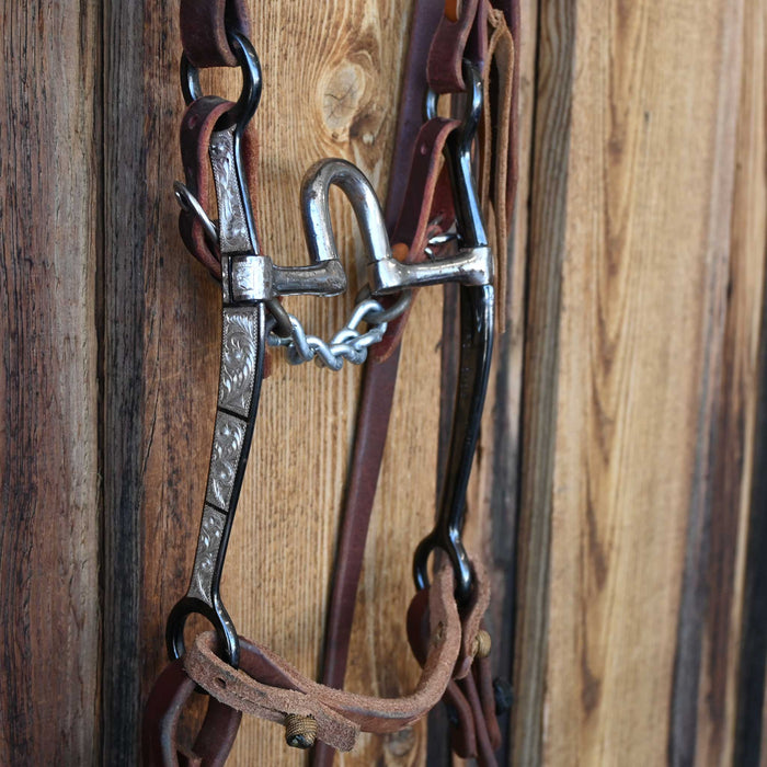 Iron Stob Correction Bridle Rig w/Split Ear Headstall Tack - Rigs Iron Stob