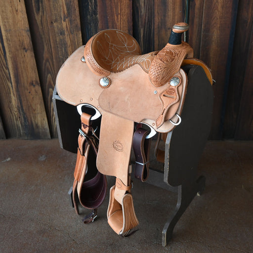 12" TESKEY'S YOUTH TEAM ROPING SADDLE Saddles - New Teskey's Saddlery