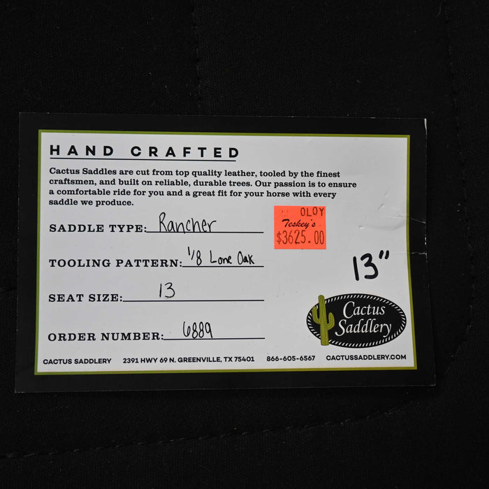 13" CACTUS RANCH SADDLE