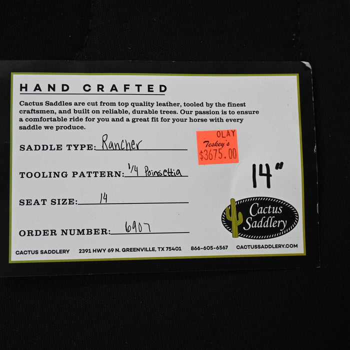 14" CACTUS RANCH SADDLE