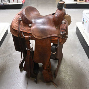 15" USED PATRICK SMITH ROPING SADDLE Saddles Patrick Smith   