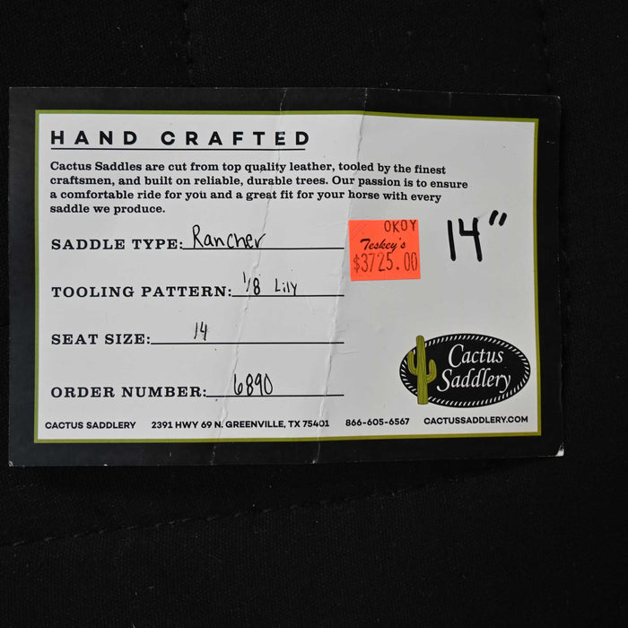 14" CACTUS RANCH SADDLE