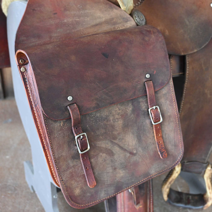 Used Heavy Leather Saddle Bags Collectibles Teskey's