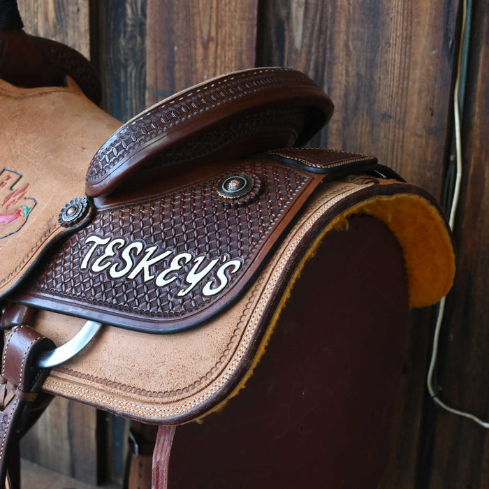 14" USED PATRICK SMITH TEAM ROPING SADDLE