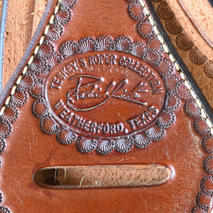 14" USED PATRICK SMITH TEAM ROPING SADDLE