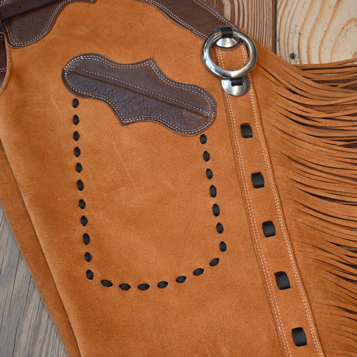 Teskey's Large Roughout Light Rust Shotgun Chaps 2355