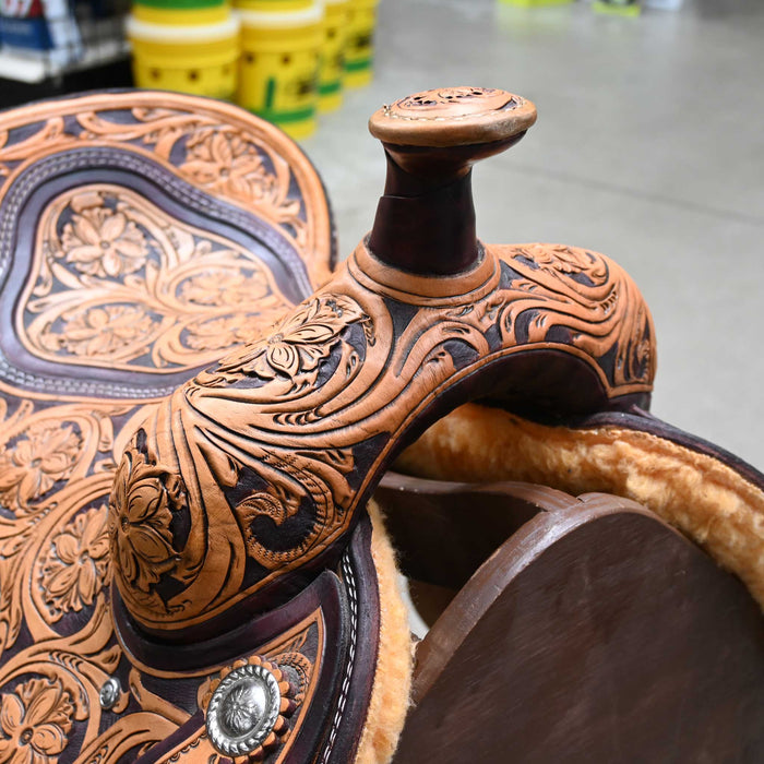 13.5" USED CORRIENTE TEAM ROPING SADDLE