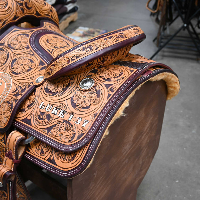 13.5" USED CORRIENTE TEAM ROPING SADDLE