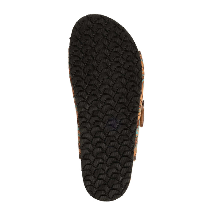 Challenger Women's Double Strap Turquoise Tooled Sandal