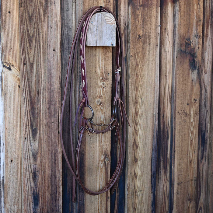 O-Ring Twisted Wire Copper Snaffle Bridle Rig w/Split Ear Headstall