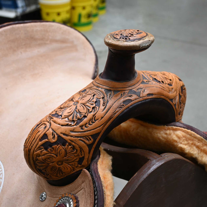 13" USED CORRIENTE TEAM ROPING SADDLE
