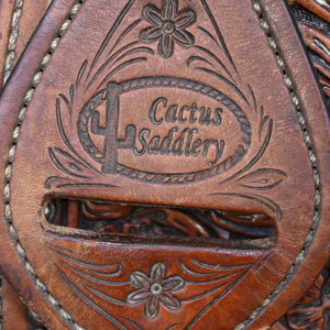 15" USED CACTUS ROPING SADDLE Saddles CACTUS SADDLERY