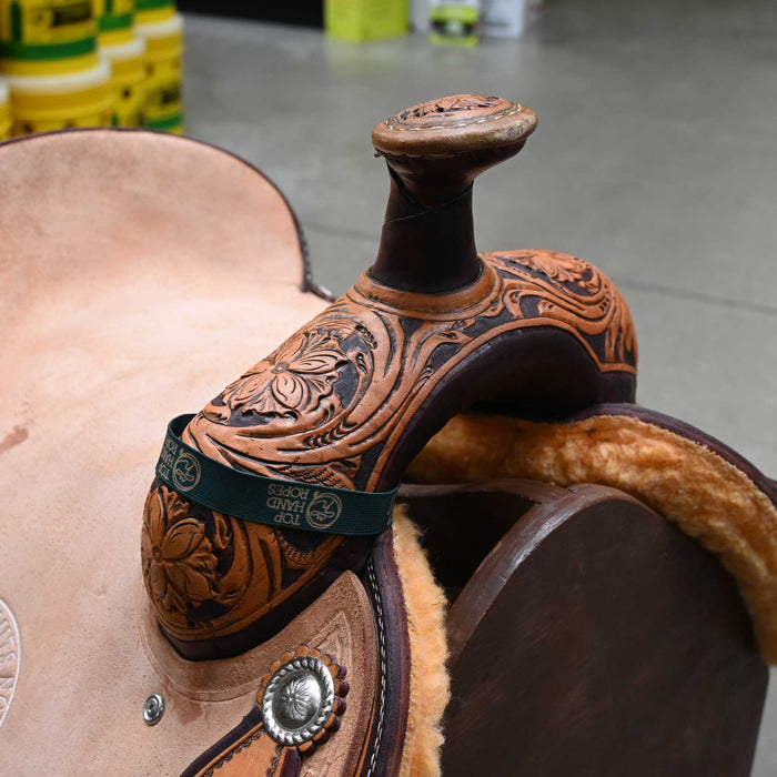 13.5" USED CORRIENTE TEAM ROPING SADDLE