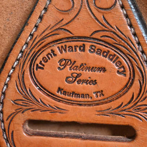 15.5" USED TRENT WARD ROPING SADDLE Saddles Trent Ward   