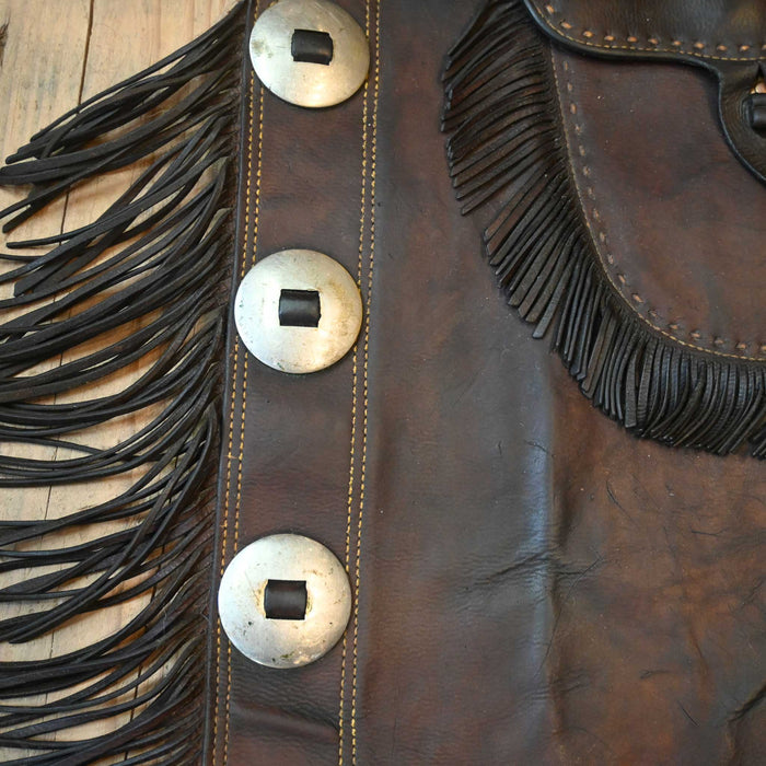 Vintage H.H. Heiser late 1800's Stepthrough Chaps s/ Spaghetti Fringe