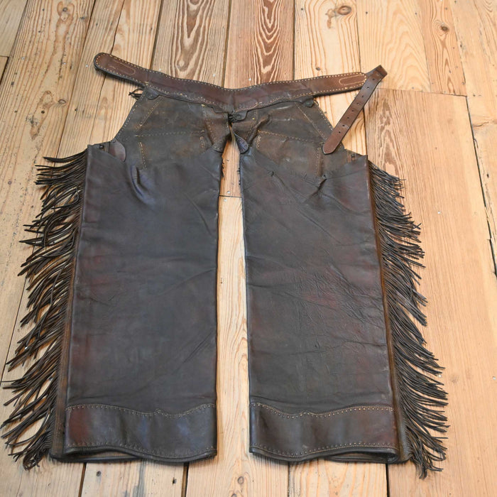 Vintage H.H. Heiser late 1800's Stepthrough Chaps s/ Spaghetti Fringe