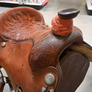 15" USED COURTS TEAM ROPING SADDLE Saddles Court's Saddlery   