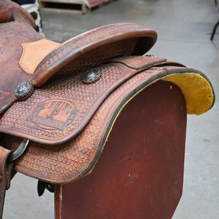 15" USED RUNNING P TEAM ROPING SADDLE