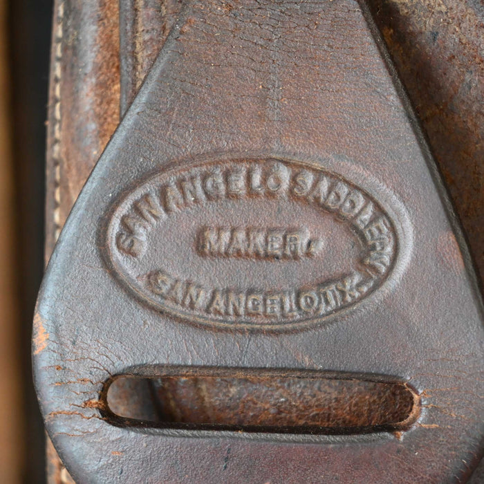 15.5" USED SAN ANGELO TEAM ROPING SADDLE