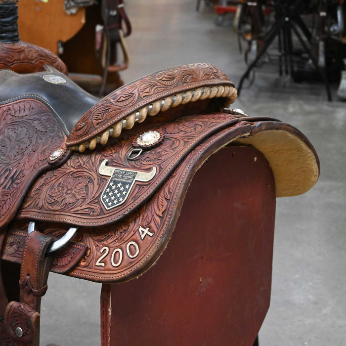 15" USED MARTIN TEAM ROPING SADDLE