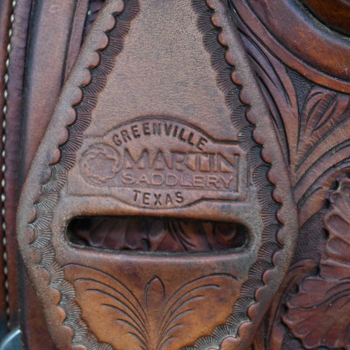 15" USED MARTIN TEAM ROPING SADDLE