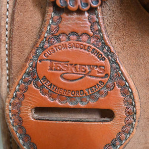 15.5" USED TESKEY'S ROPING SADDLE Saddles TESKEY'S SADDLERY LLC   