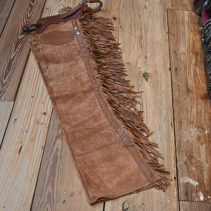 Teskey's Medium Roughout Brown Shotgun Chaps 2367