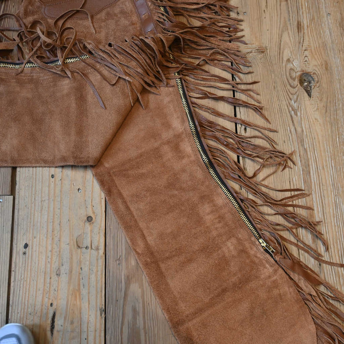 Teskey's Medium Roughout Brown Shotgun Chaps 2367