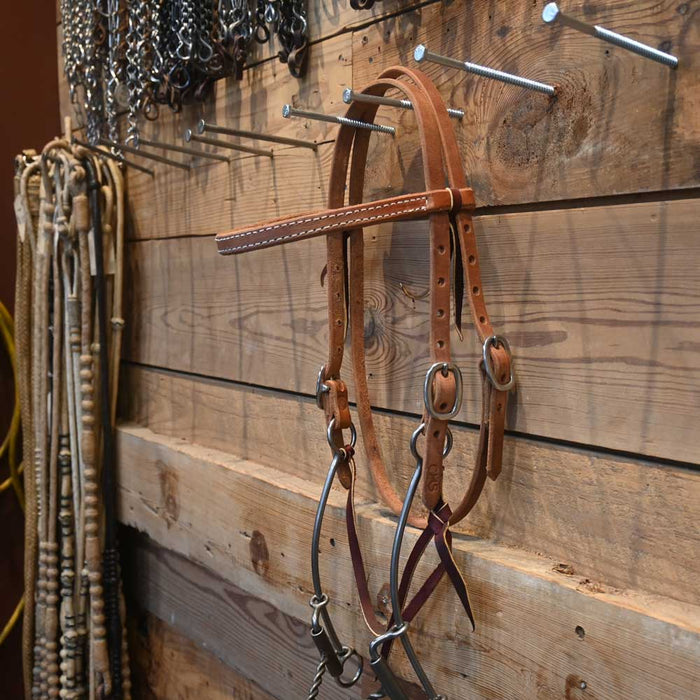 CHS Twisted Dogbone Gag Bridle Tack - Training Cow Horse Supply