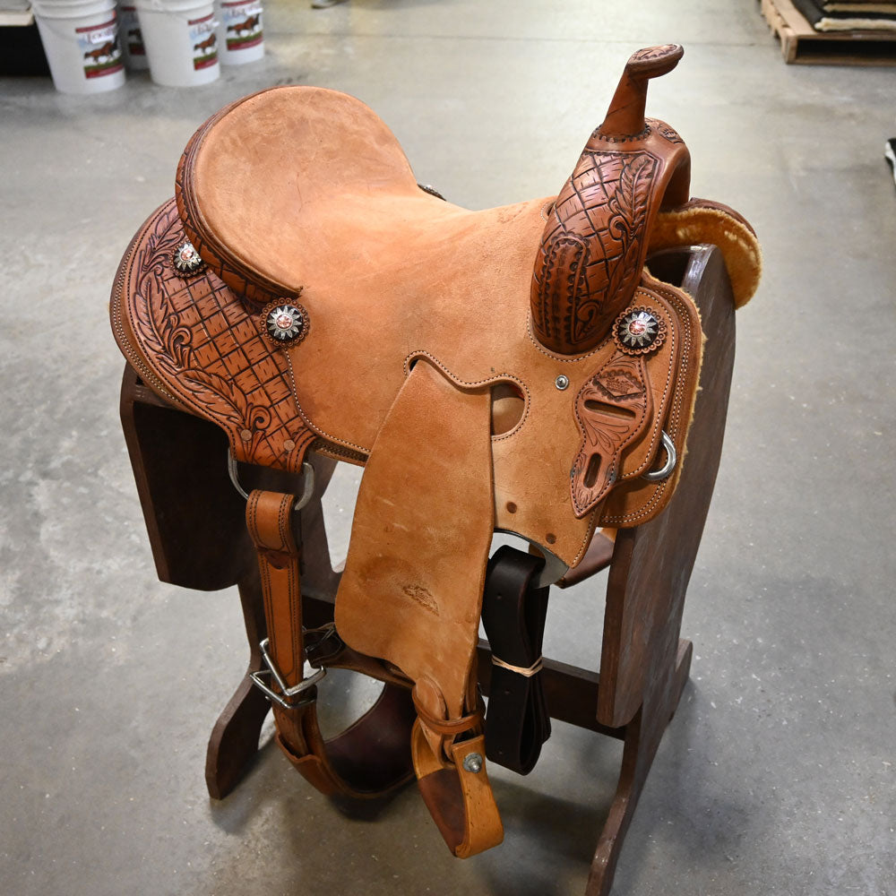 15" USED LUKE LANE BARREL SADDLE Saddles Luke Lane