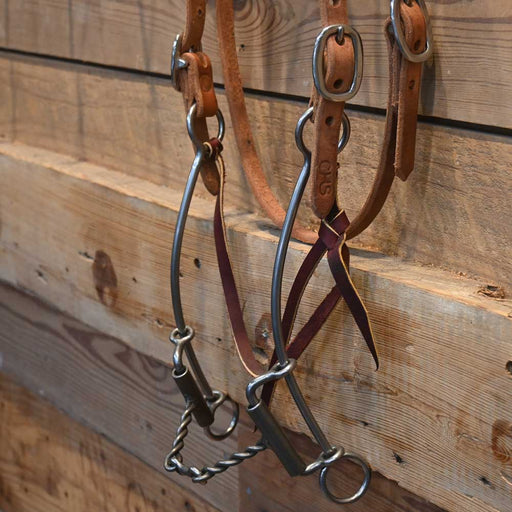 CHS Twisted Dogbone Gag Bridle Tack - Training Cow Horse Supply