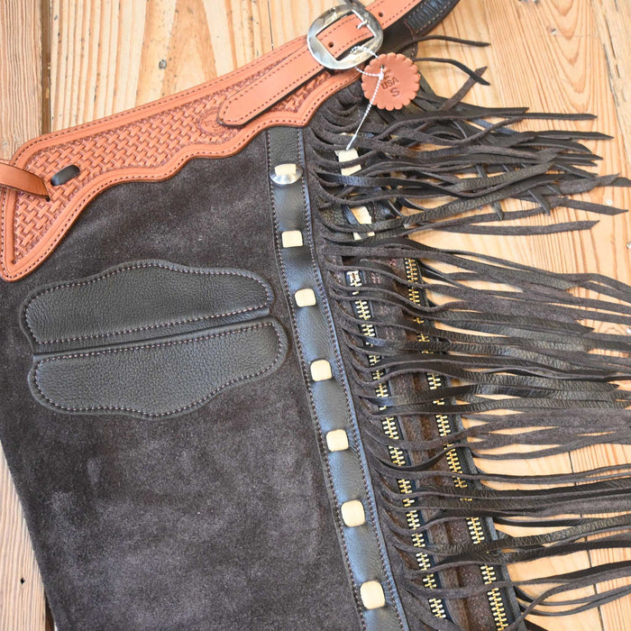 Teskey's Small Roughout Brown Shotgun Chaps
