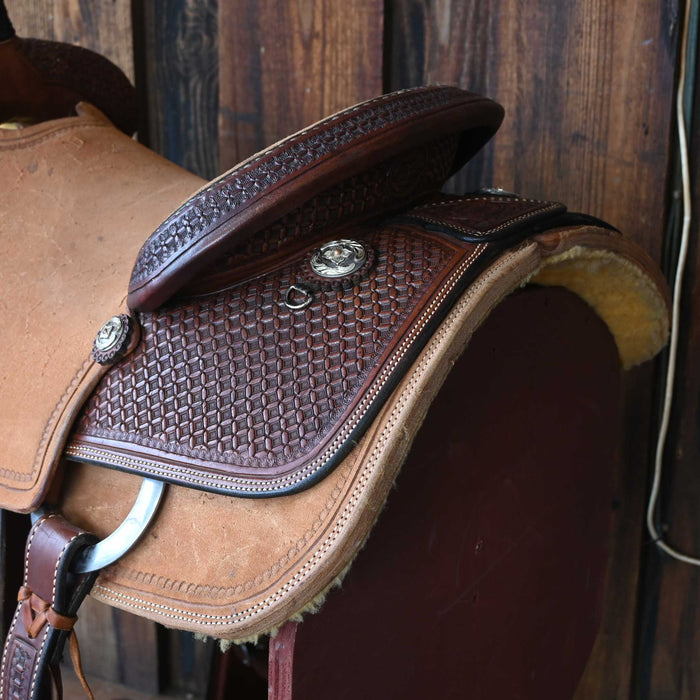 14.5" USED PATRICK SMITH TEAM ROPING SADDLE