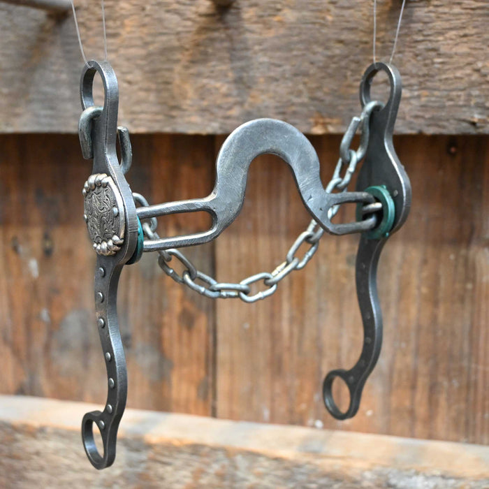 Paul Petska Solid Port Bit w/Silver Dotted Concho