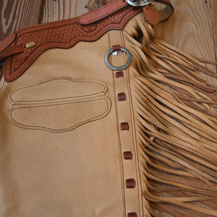 Teskey's X-Small Roughout Tan Shotgun Chaps 2369