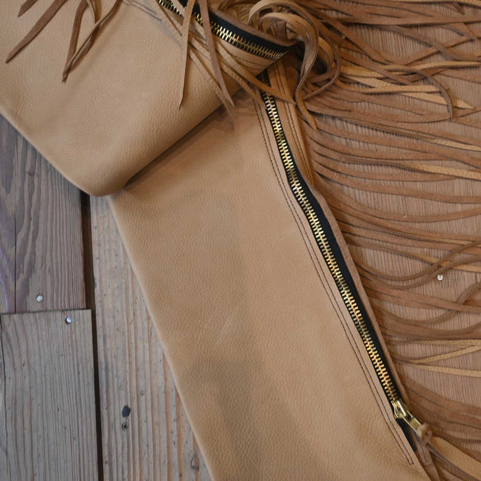 Teskey's X-Small Roughout Tan Shotgun Chaps 2369