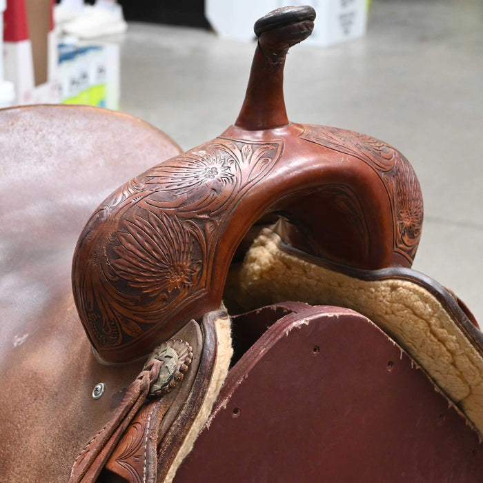 16.5" USED JEFF SMITH CUTTING SADDLE
