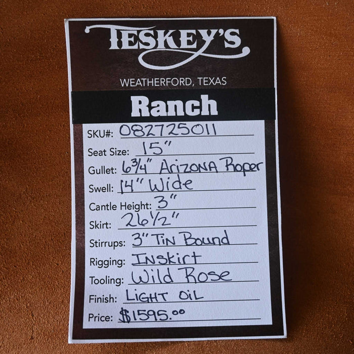 15" TESKEY'S RANCH SADDLE