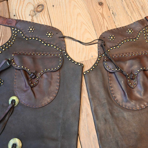 N. Porter Phoenix Az. Vintage Leather Cowboy Chaps Tack - Chaps & Chinks N. Porter Phoenix Az.