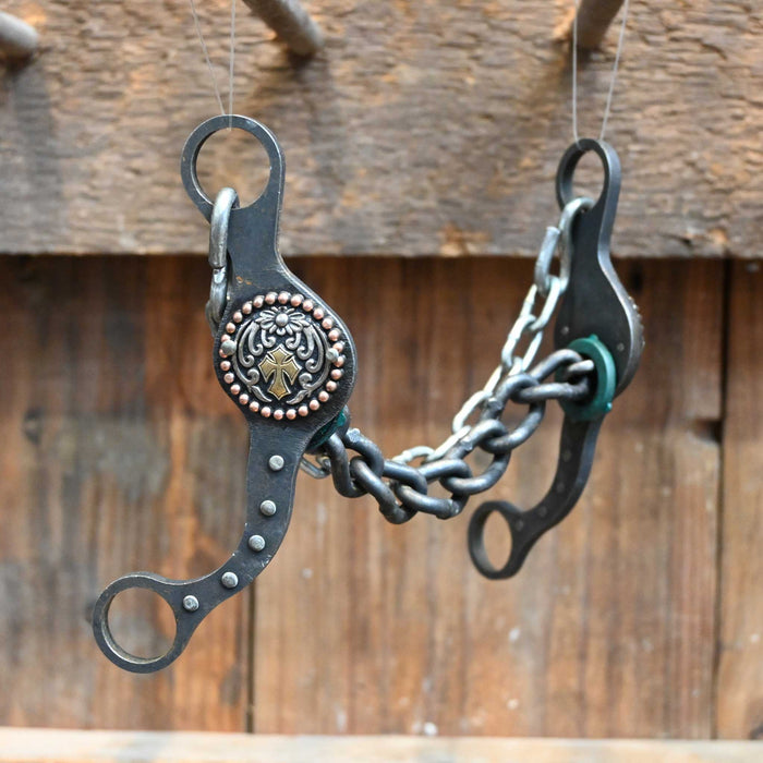 Paul Petska Chain Bit w/Gold Cross Concho