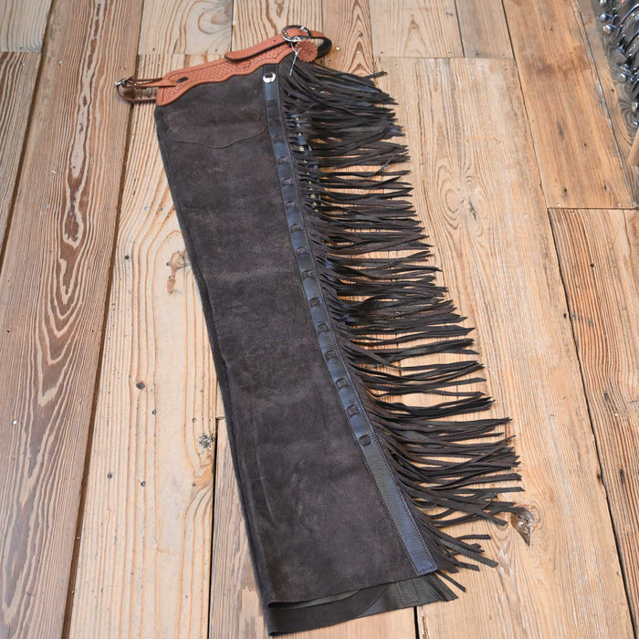 Teskey's X-Small Roughout Dark Chocolate Shotgun Chaps 2373