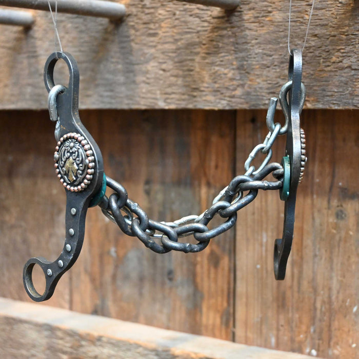 Paul Petska Chain Bit w/Gold Cross Concho