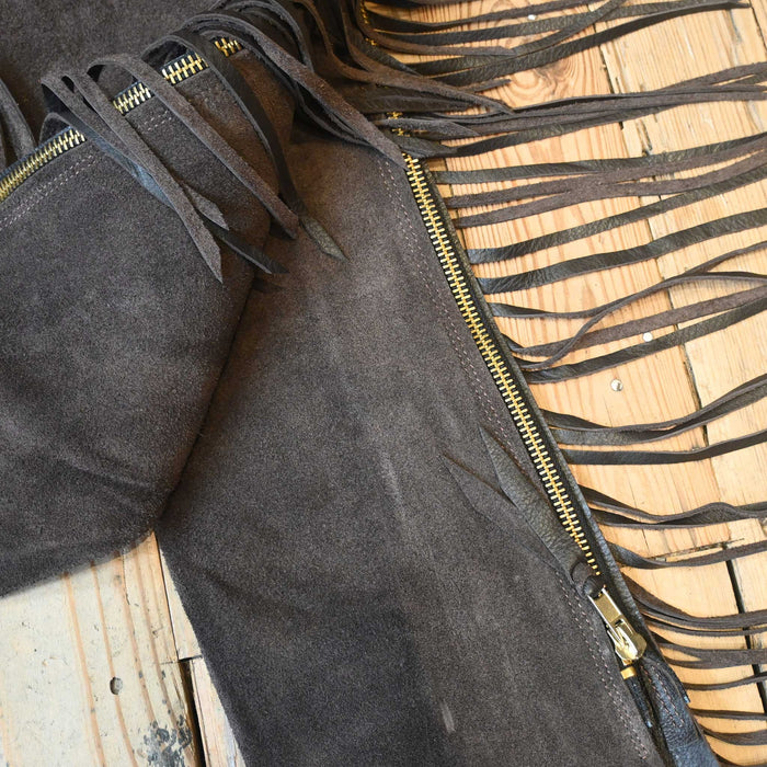 Teskey's X-Small Roughout Dark Chocolate Shotgun Chaps 2373