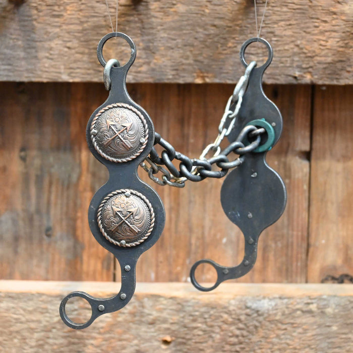 Paul Petska Chain Bit w/Copper Arrow Conchos